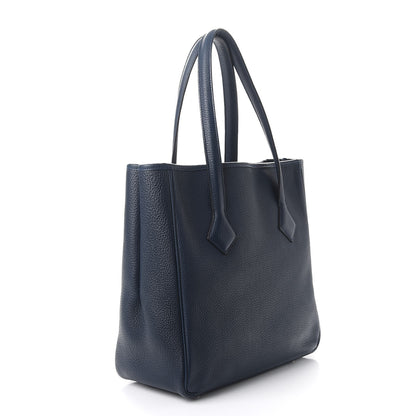 Hermes Taurillon Clemence Victoria II Cabas 32 Bleu Abysse 3 of 8