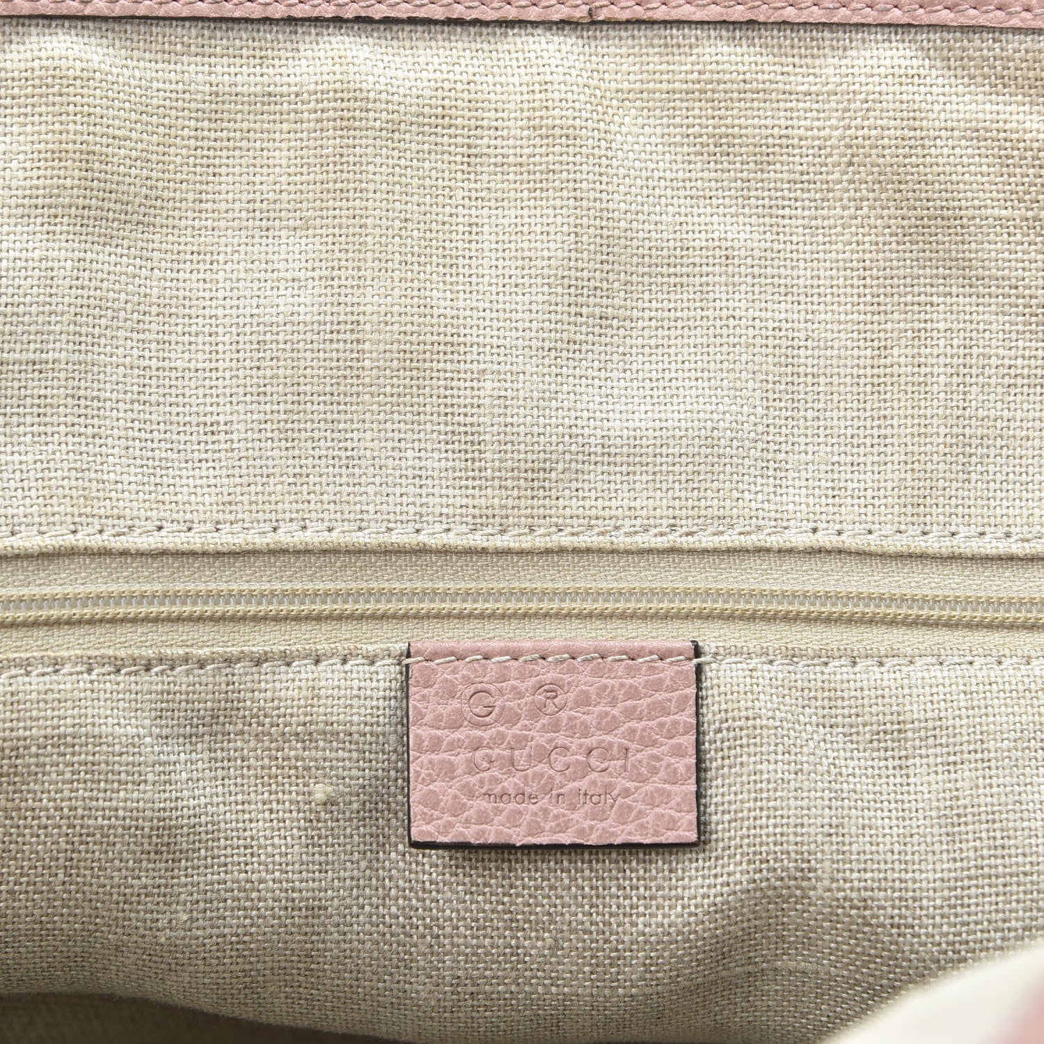 Gucci Dollar Calfskin Large GG Charm Dome Satchel Tote Soft Pink 7 of 13