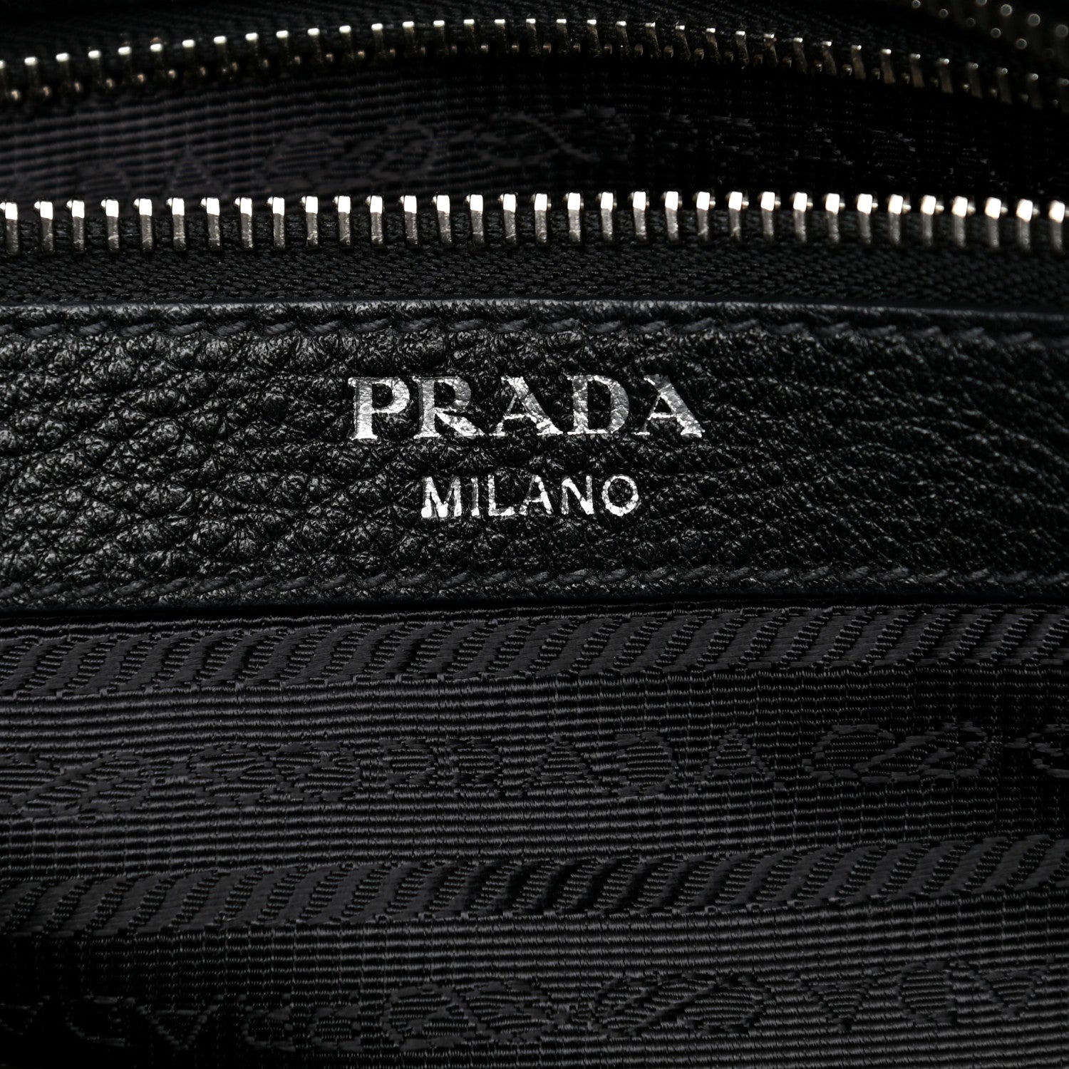Prada Vitello Daino Zip Shopping Tote Black 7 of 11