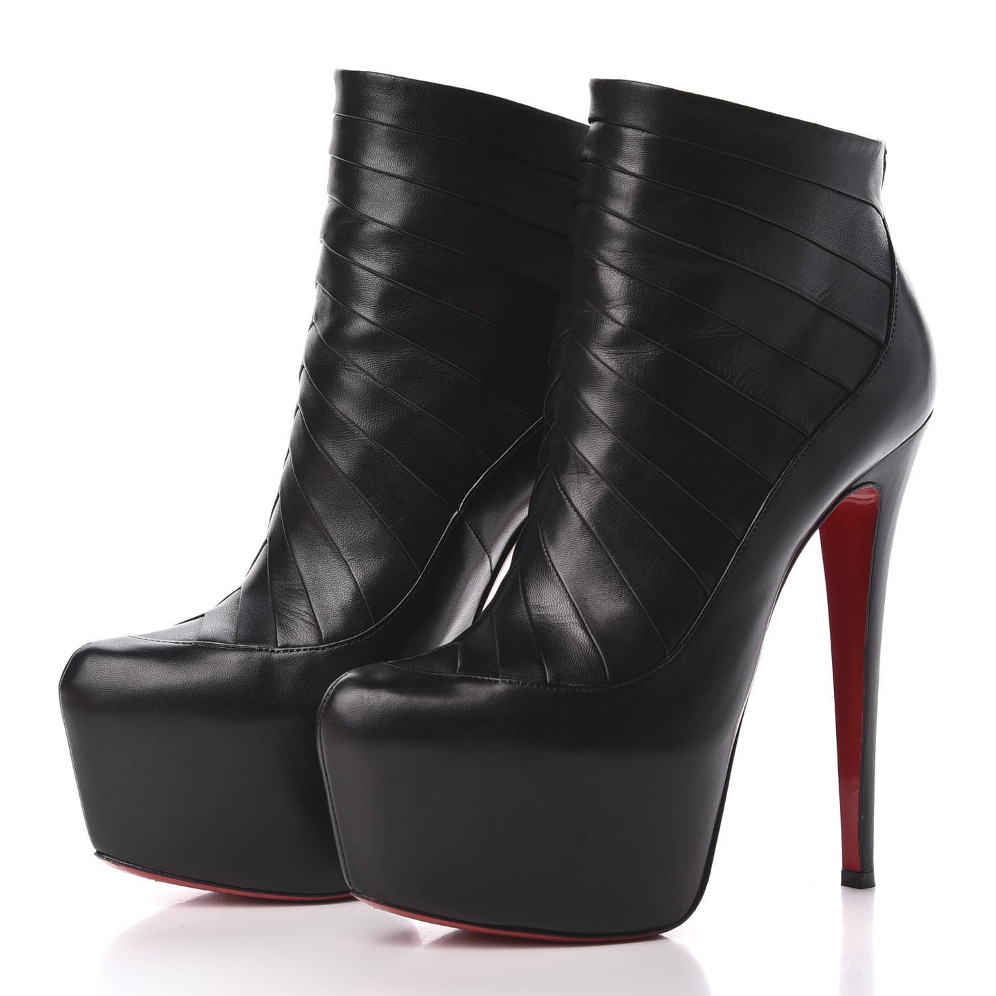 Nappa Amor 160 Platform Ankle Booties 38 Black