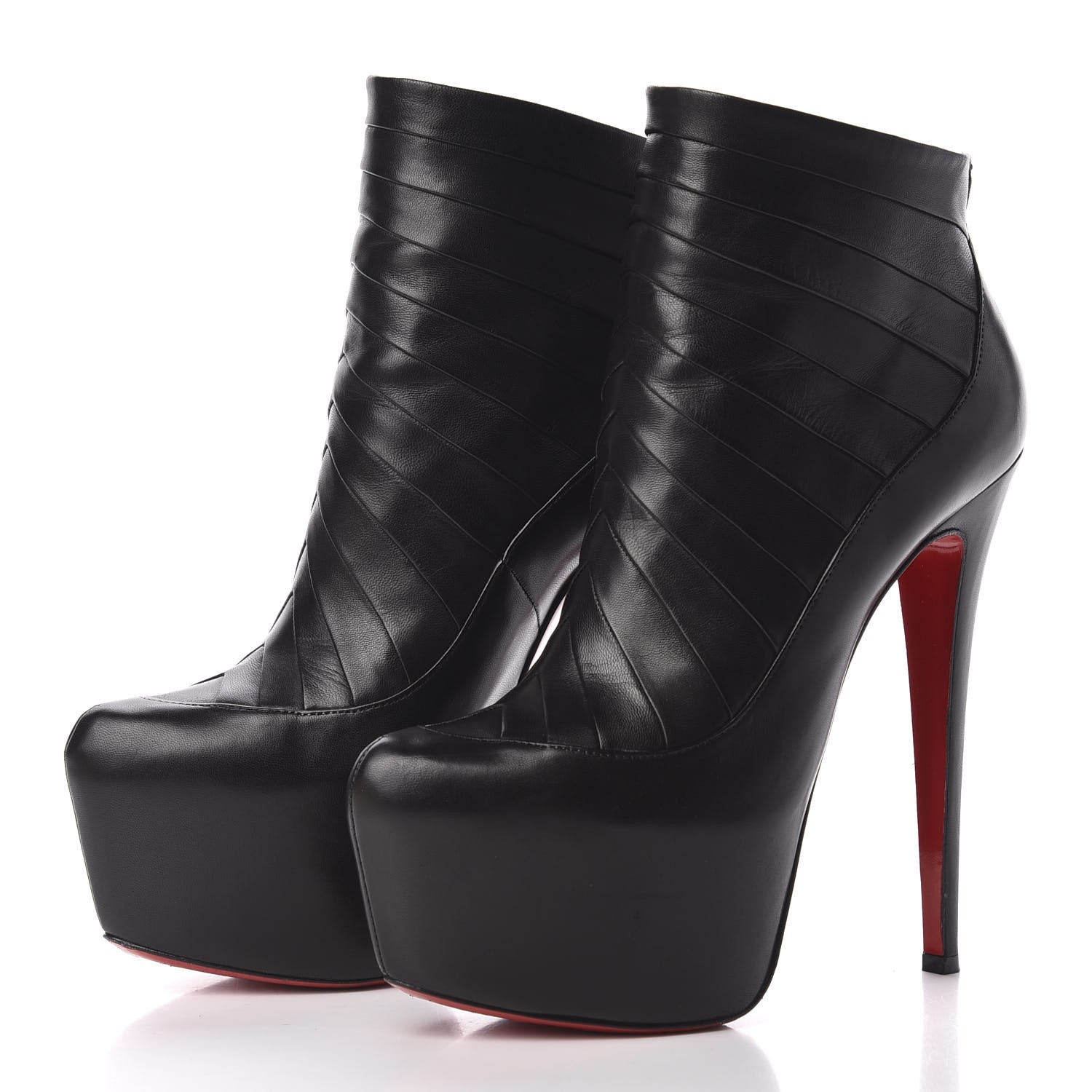 Christian Louboutin Nappa Amor 160 Platform Ankle Booties 38 Black 2 of 10