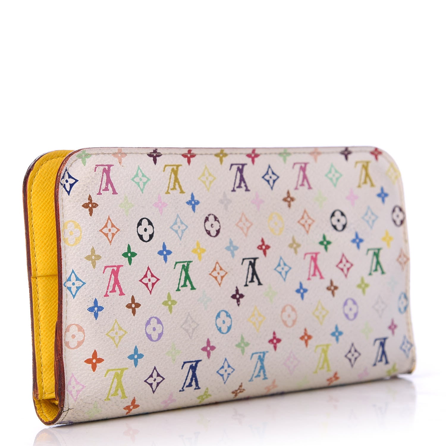 Louis Vuitton Monogram Multicolor Insolite Wallet White Citron 3 of 9