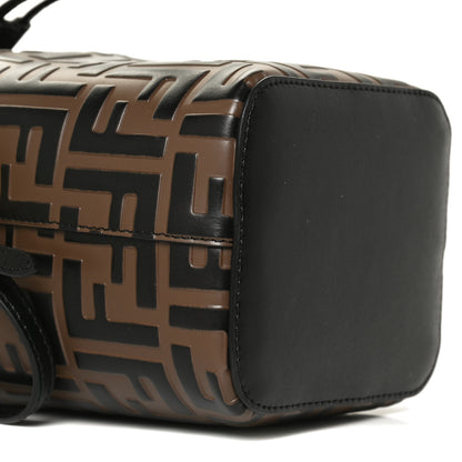Fendi Vitello Liberty F is Fendi Bi-Color FF 1974 Embossed Mini Mon Tresor Bucket Bag Maya Black 10 of 12