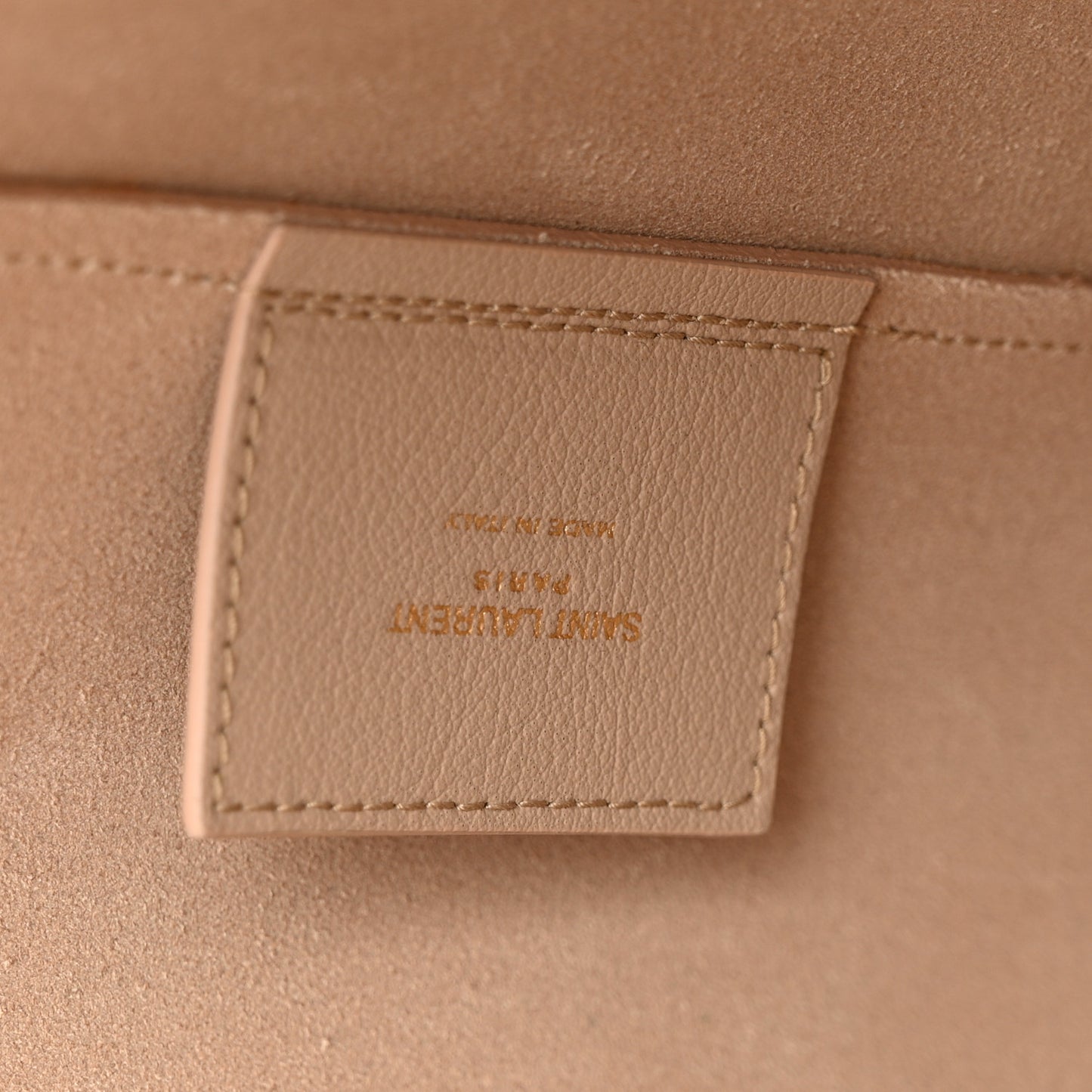 Calfskin Large Shopping Tote Dark Beige