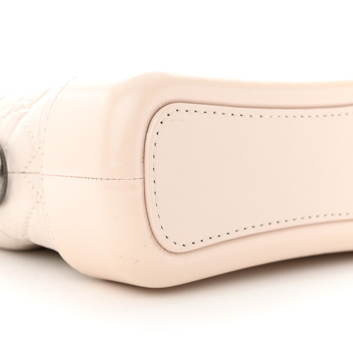 Aged Calfskin Quilted Small Gabrielle Hobo Light Pink