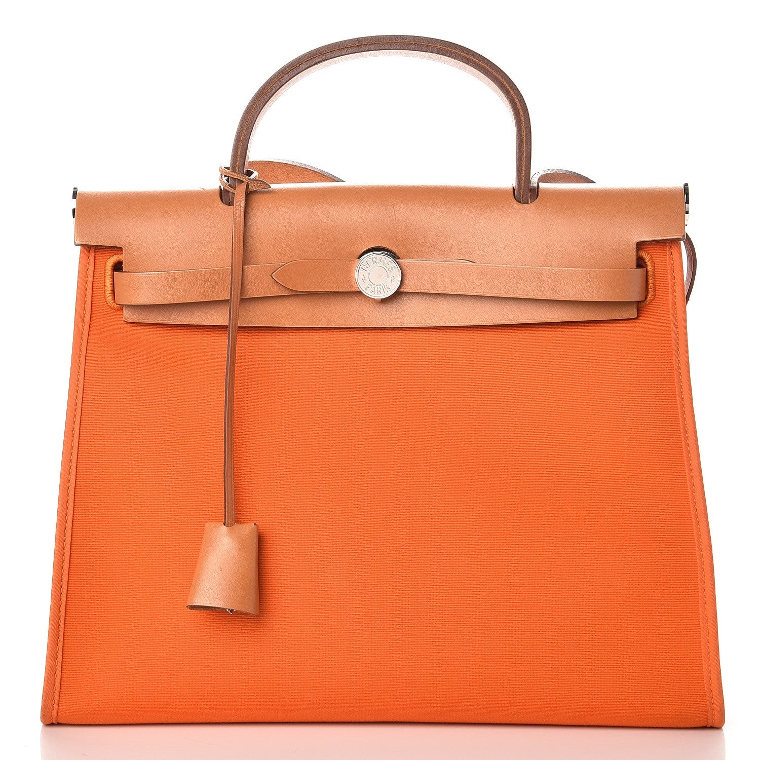 Hermes Vache Hunter Toile Herbag Zip 31 PM Orange 5 of 11