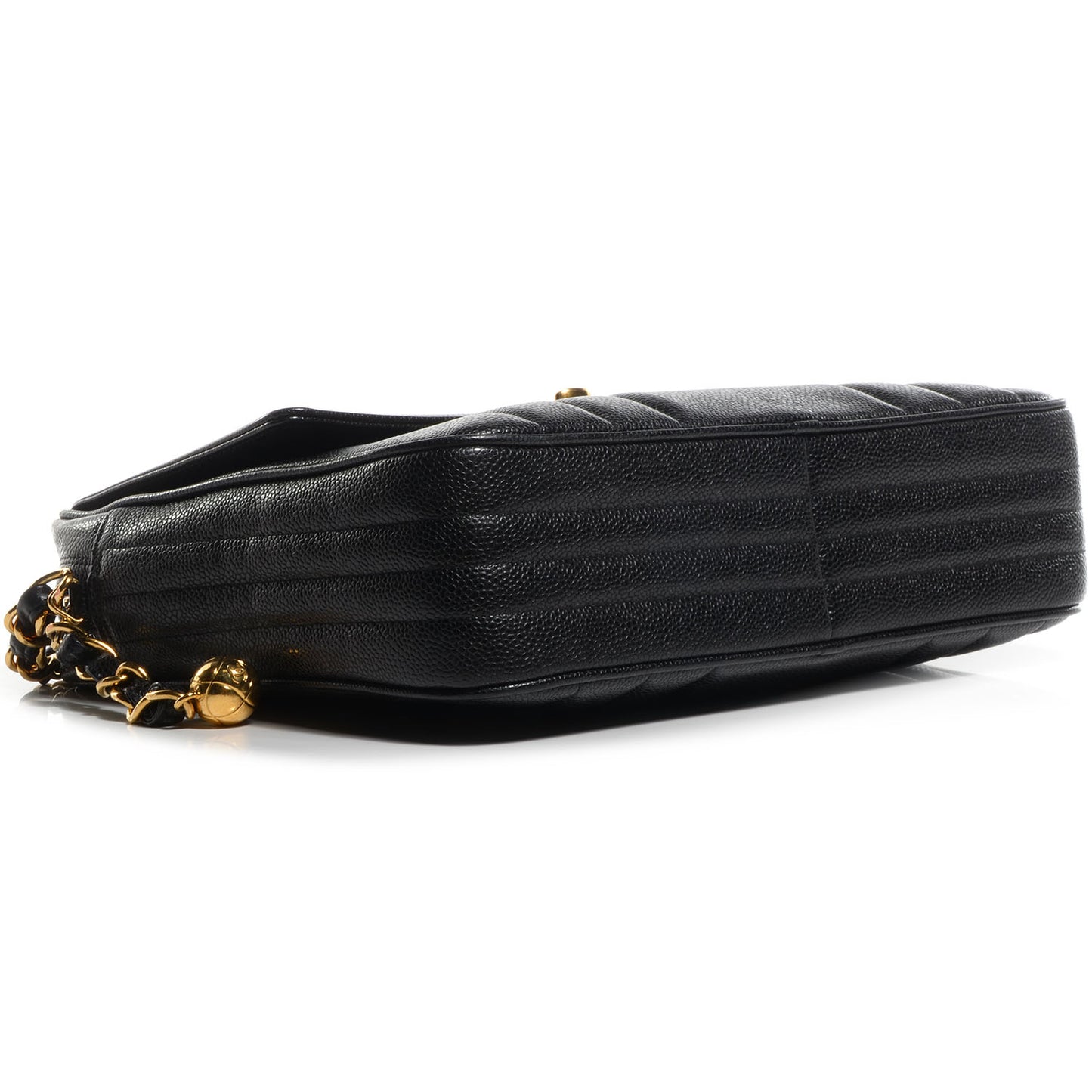 Caviar Vertical Quilt Camera Bag Black