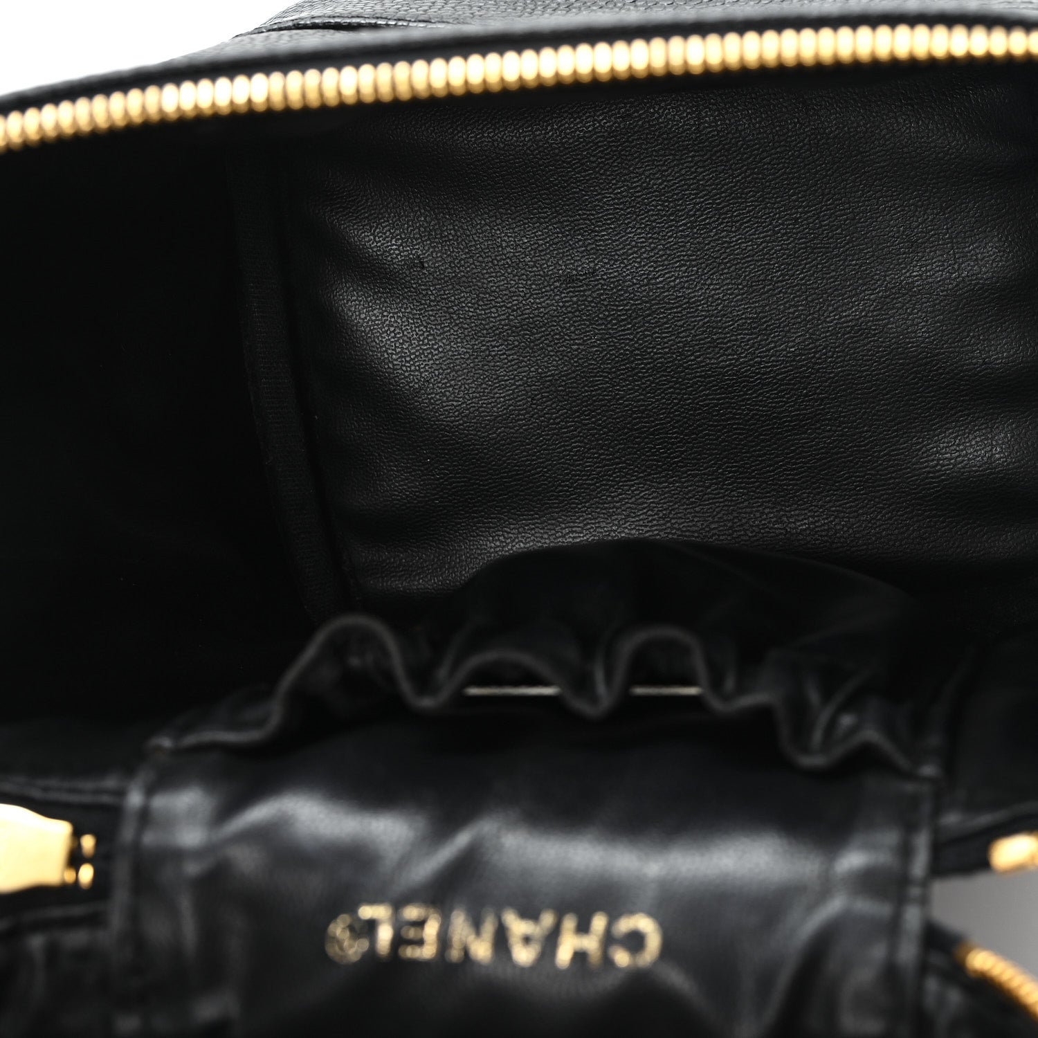 Chanel Caviar Vanity Cosmetic Case Black 5 of 9
