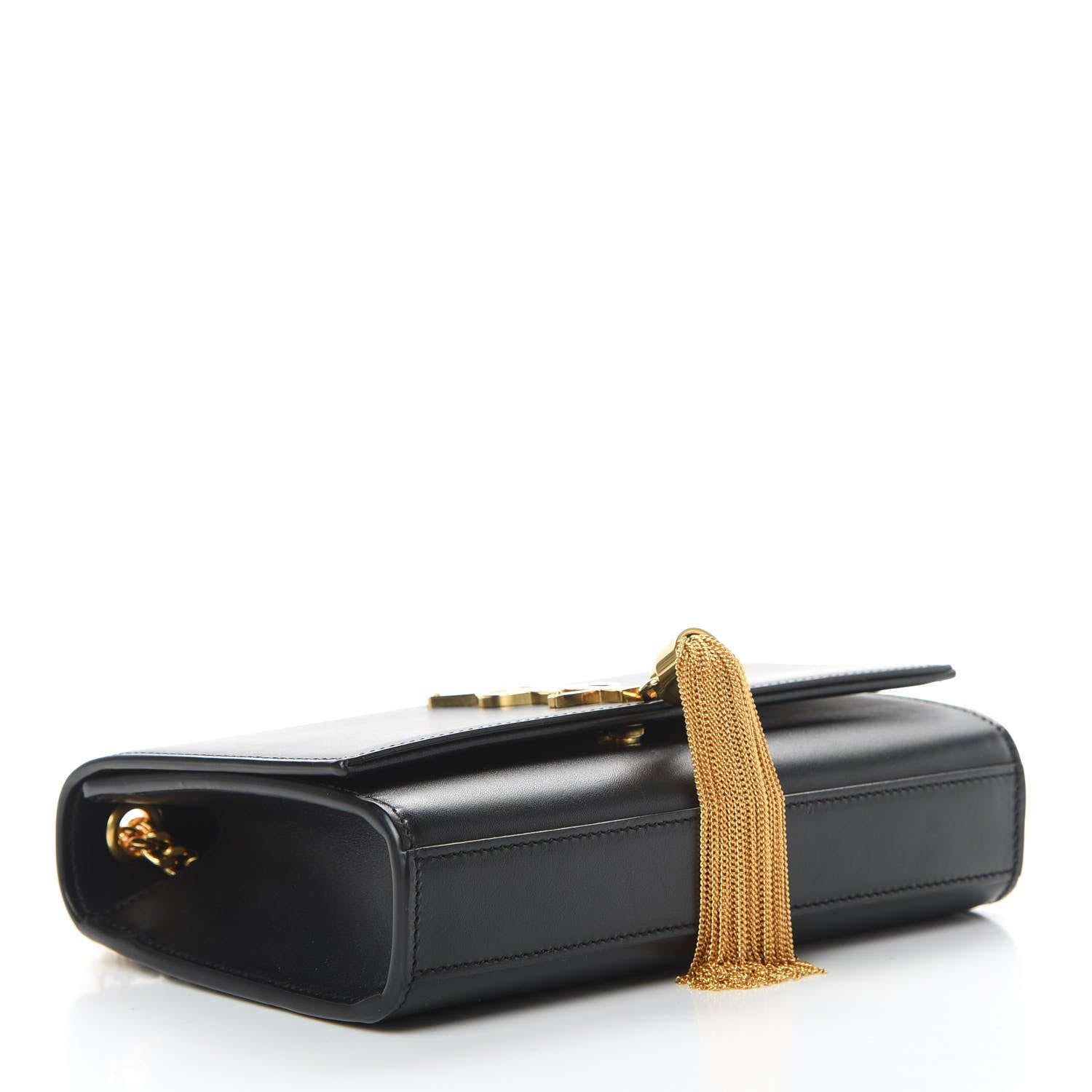 Saint Laurent Smooth Calfskin Small Classic Monogram Kate Tassel Satchel Black 4 of 12