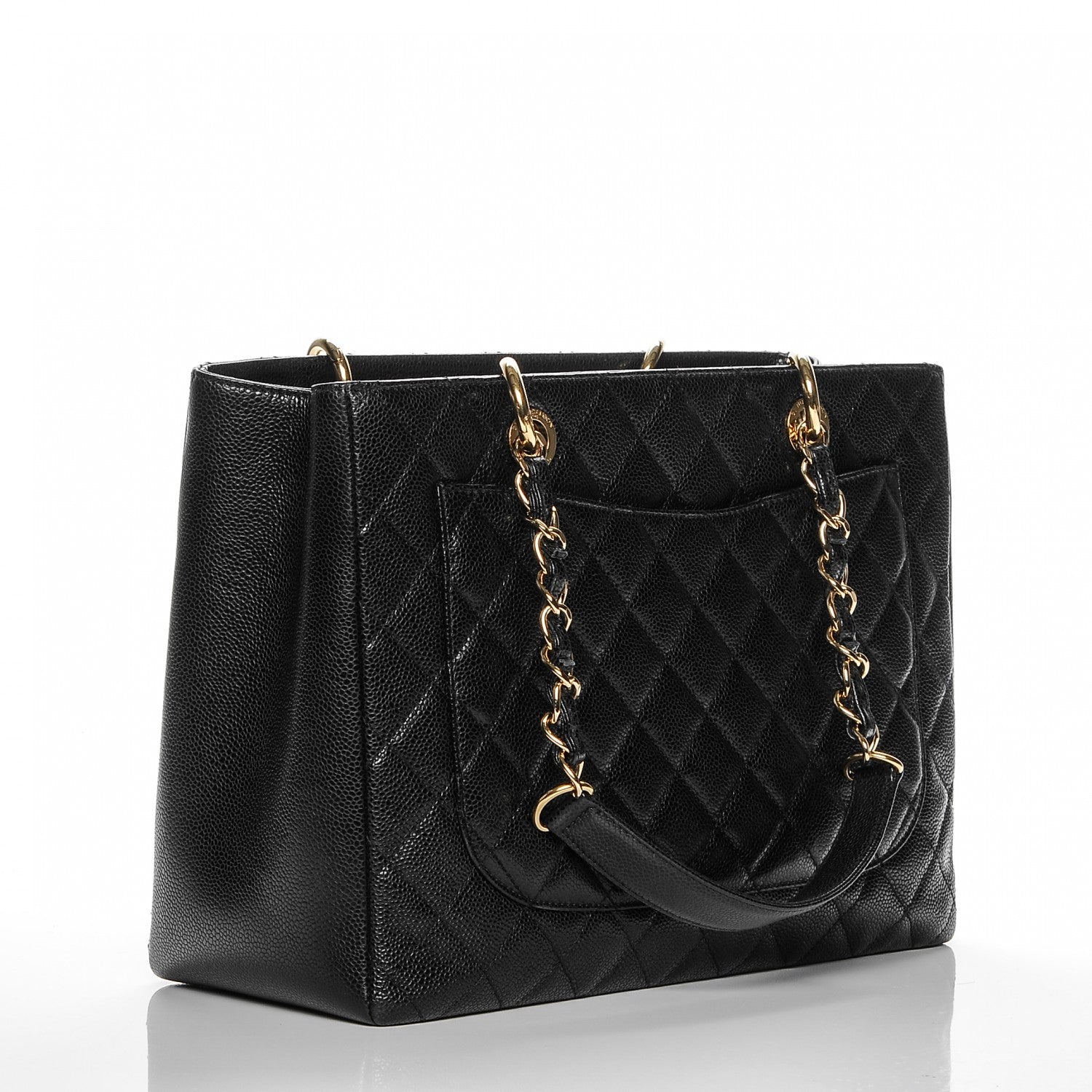 Chanel Caviar Quilted Grand Shopping Tote GST Black 3 of 7