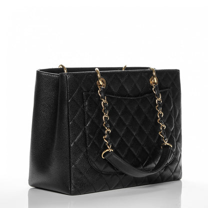 Chanel Caviar Quilted Grand Shopping Tote GST Black 3 of 7