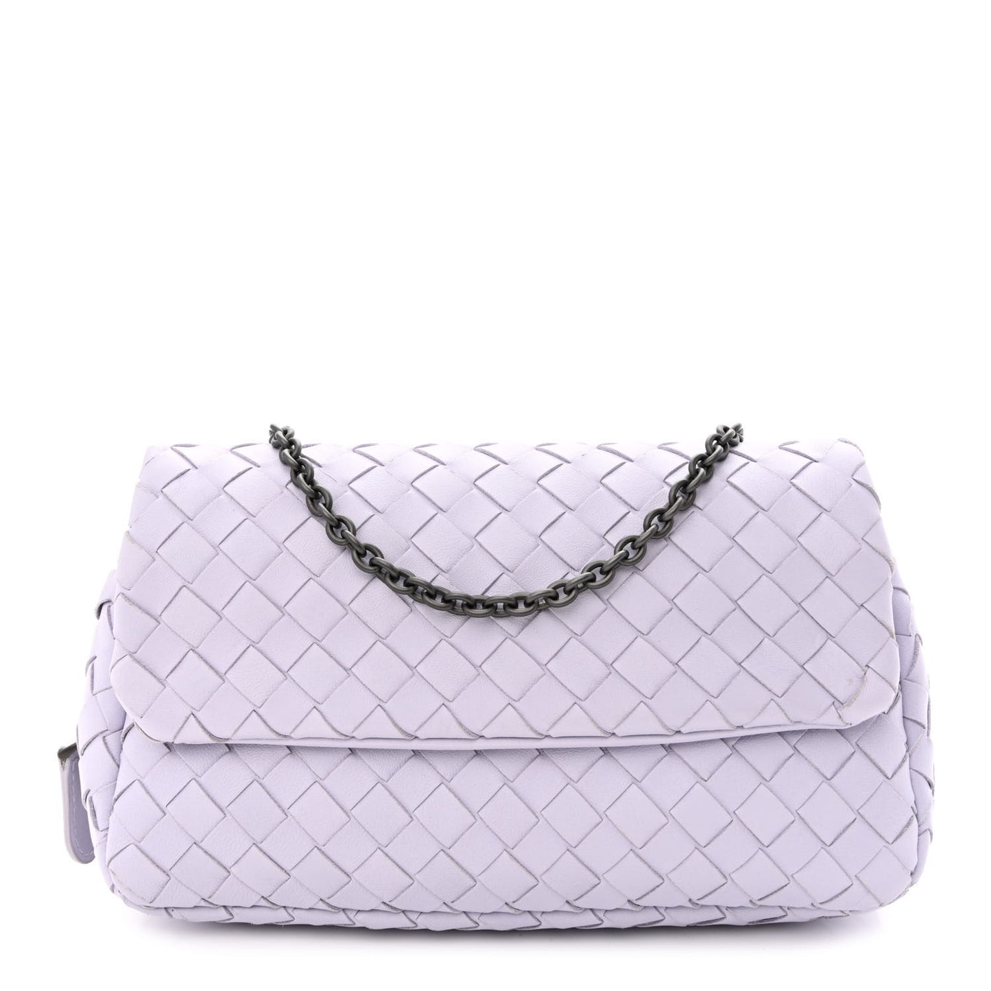 Nappa Intrecciato Small Chain Crossbody Zinc