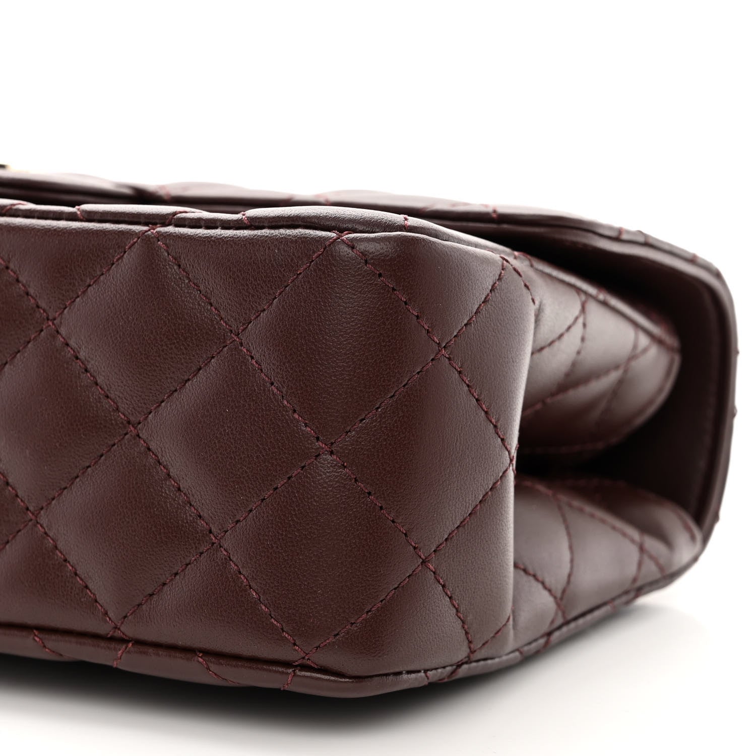 Chanel Lambskin Quilted Medium Crystal Top Handle Rectangular Flap Brown 10 of 11