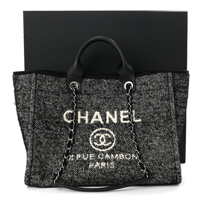 Chanel Mixed Fibers Calfskin Medium Deauville Tote Black 12 of 12