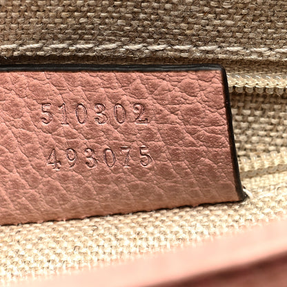 Gucci Dollar Calfskin Interlocking G Top Handle Shoulder Bag Soft Pink 7 of 10