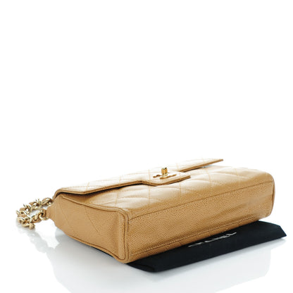 Chanel Caviar Quilted Medium Single Flap Beige 4 of 10