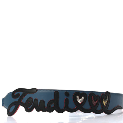 Fendi Vitello Century Elaphe Open Your Heart Bi-Color Strap You Balena Black 4 of 6