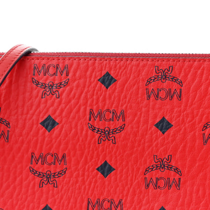 MCM Visetos Medium Crossbody Pouch Candy Red 8 of 10