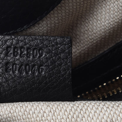 Gucci Pebbled Calfskin Medium Soho Shoulder Bag Black 7 of 10