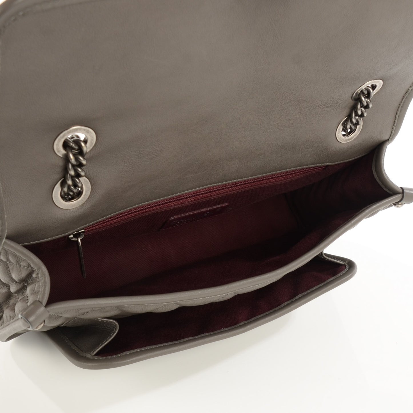 Calfskin Medium Casual Riviera Flap Dark Grey