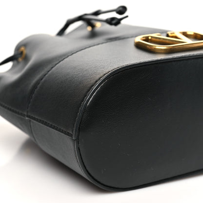 Valentino Garavani Nappa Mini VLogo Signature Chain Bucket Bag Black 8 of 10