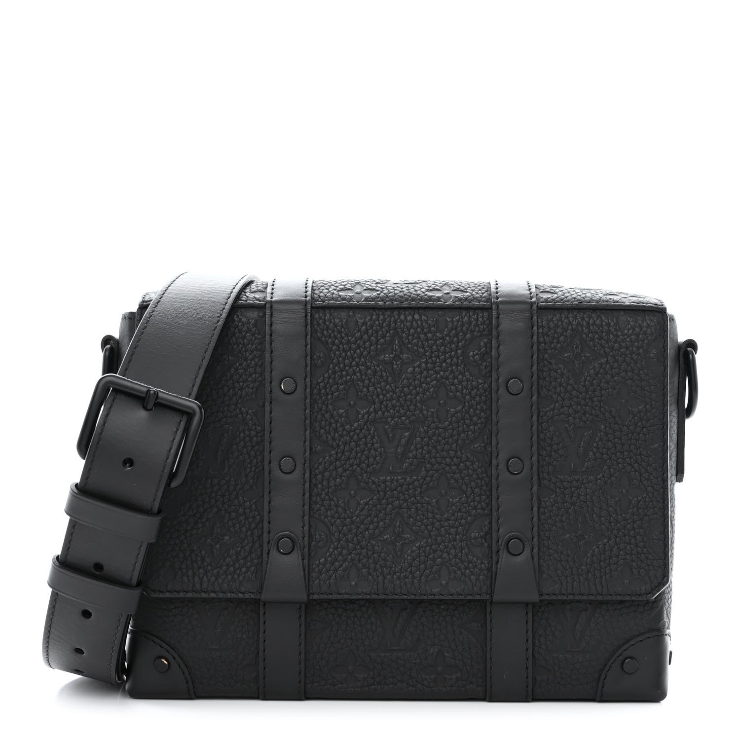 Louis Vuitton Taurillon Monogram Trunk Messenger Black 1 of 11