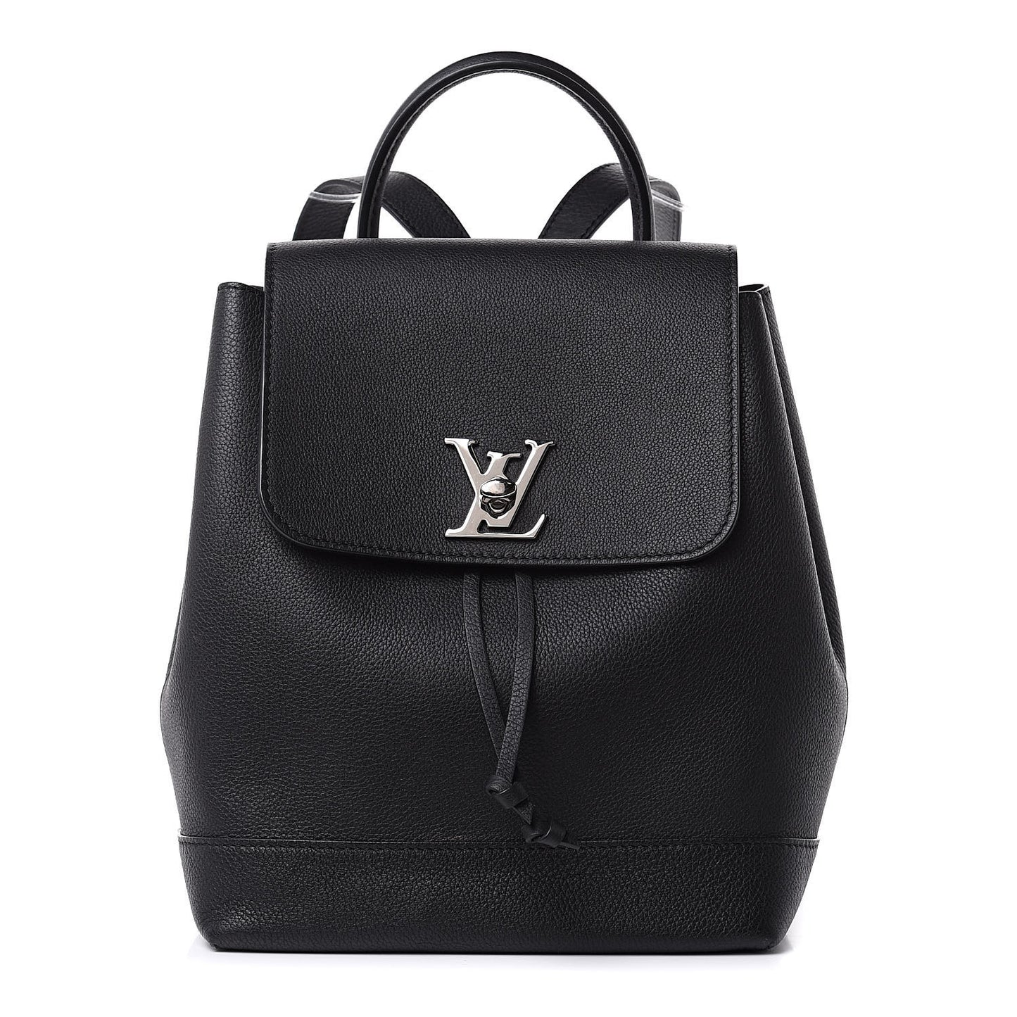 Calfskin Lockme Backpack Black