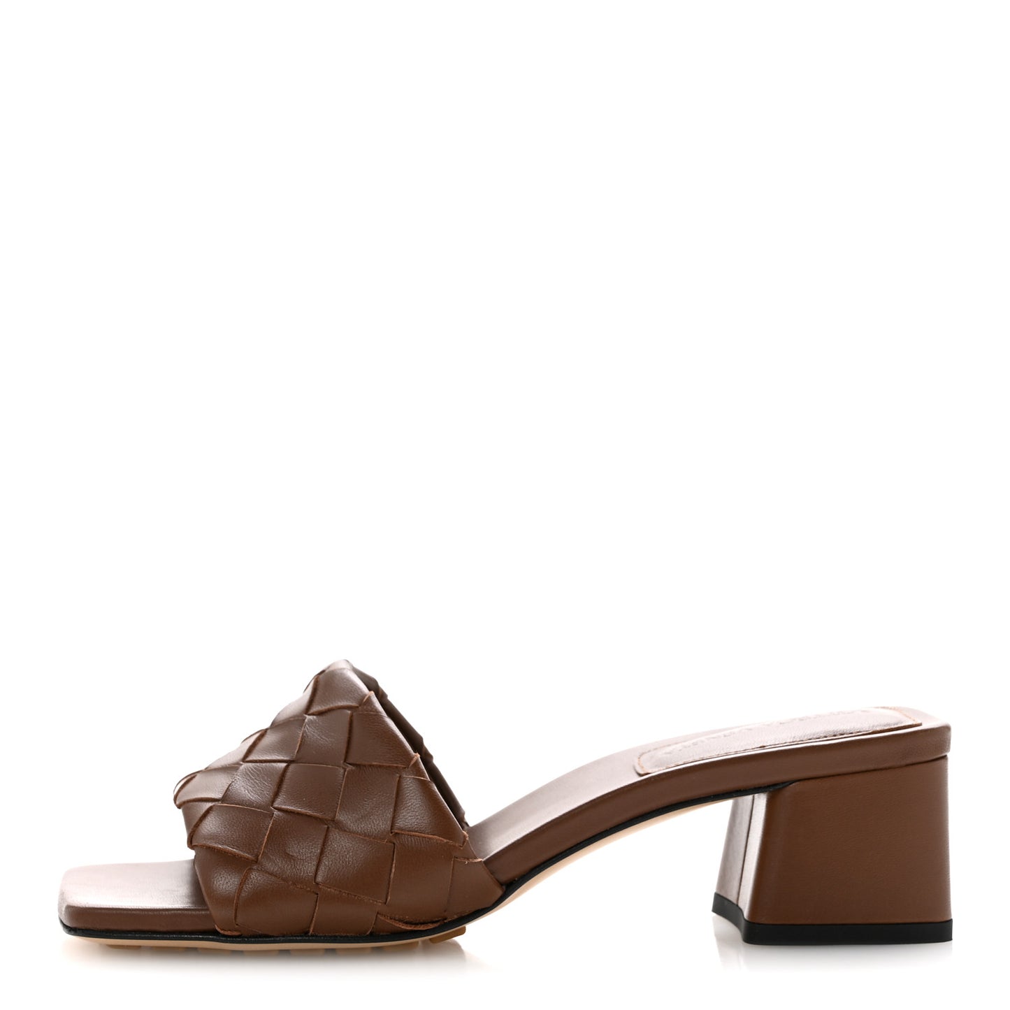 Nappa Intrecciato Parco Flat Sandals 36 Dark Taupe