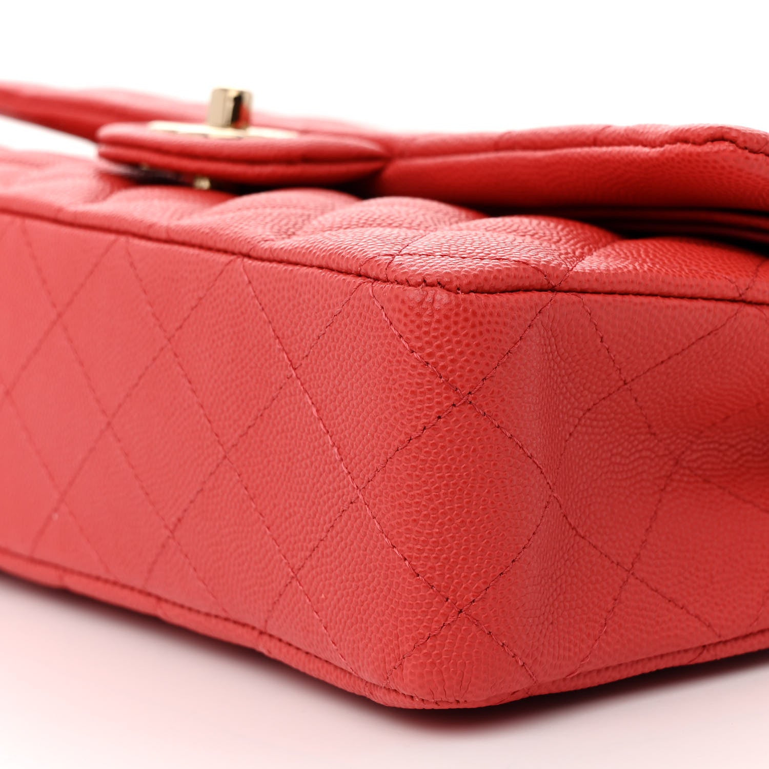Chanel Caviar Quilted Medium Double Flap Dark Pink 10 of 10