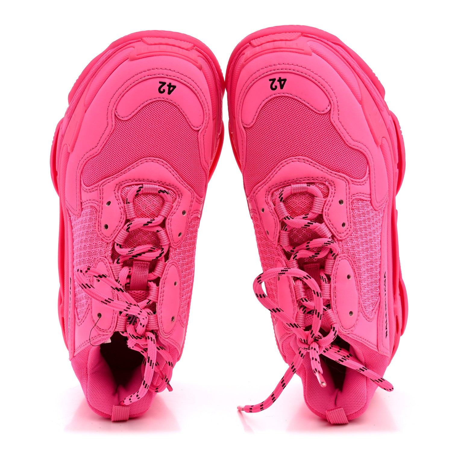 Balenciaga Fabric Mesh Mens Triple S Sneakers 42 Fluo Pink 2 of 8