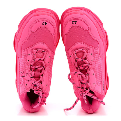 Balenciaga Fabric Mesh Mens Triple S Sneakers 42 Fluo Pink 2 of 8