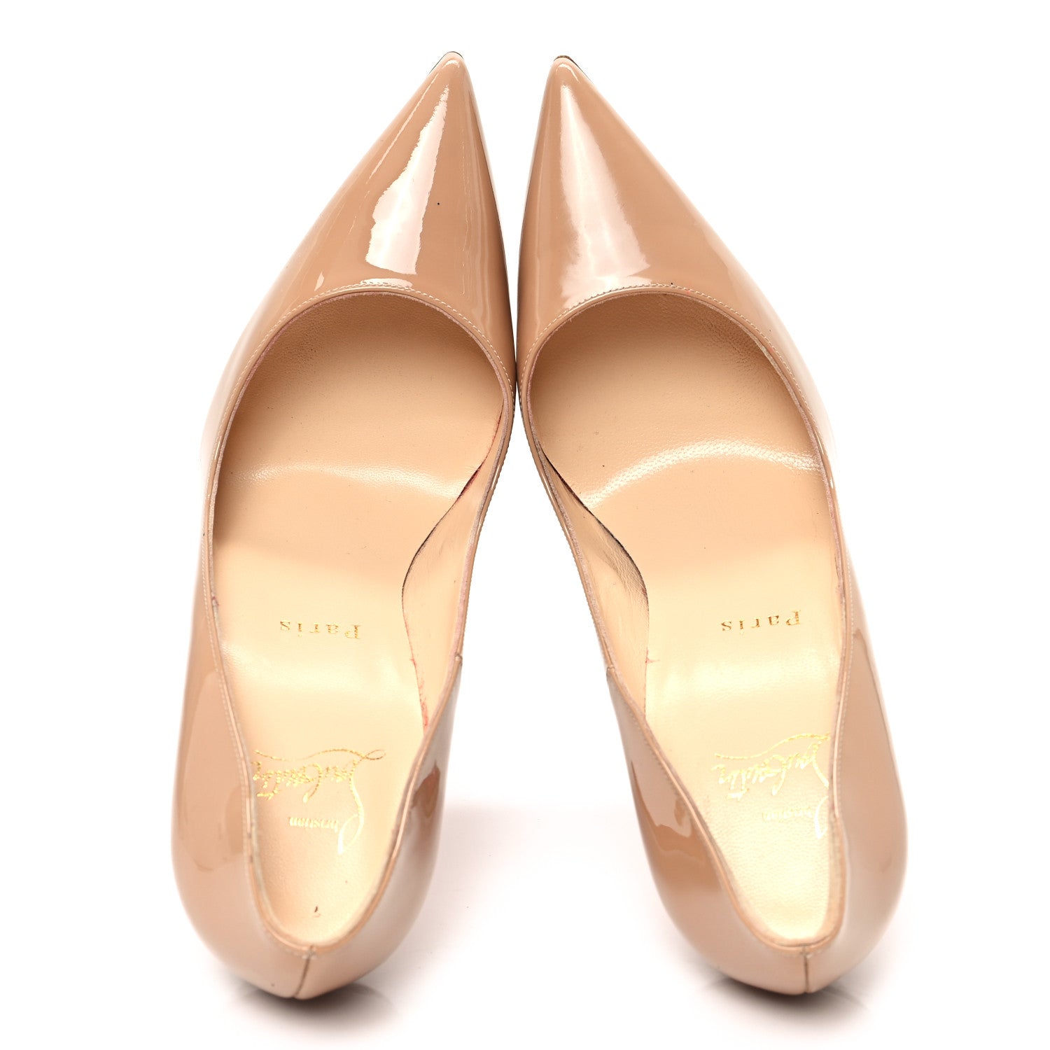 Christian Louboutin Patent So Kate 120 Pumps 38.5 Nude 2 of 10