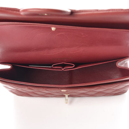 Chanel Lambskin Quilted Jumbo Double Flap Burgundy 8 of 10