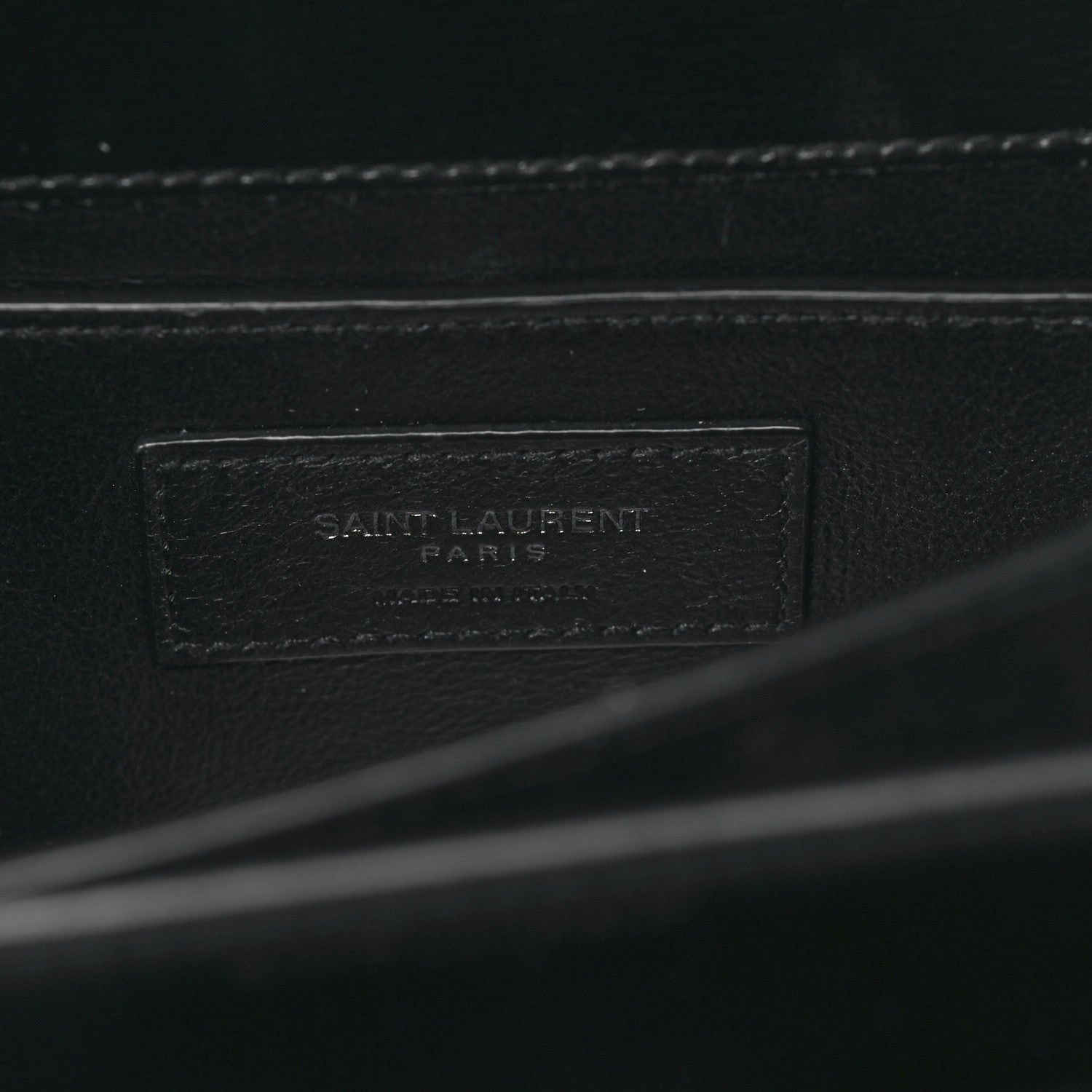 Saint Laurent Calfskin Medium Monogram Monochrome Sunset Black 6 of 8