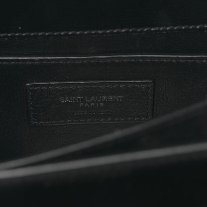 Saint Laurent Calfskin Medium Monogram Monochrome Sunset Black 6 of 8