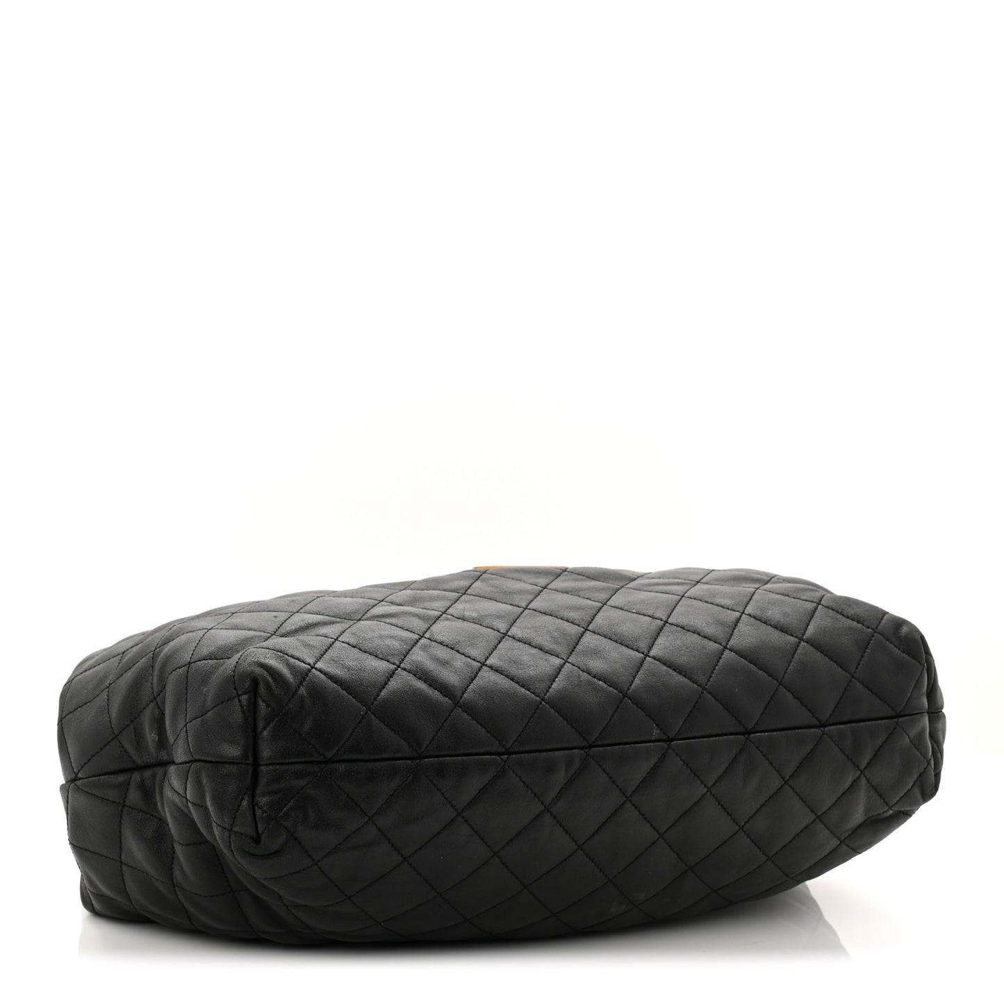 Lambskin Quilted Maxi Icare Shopping Tote Black