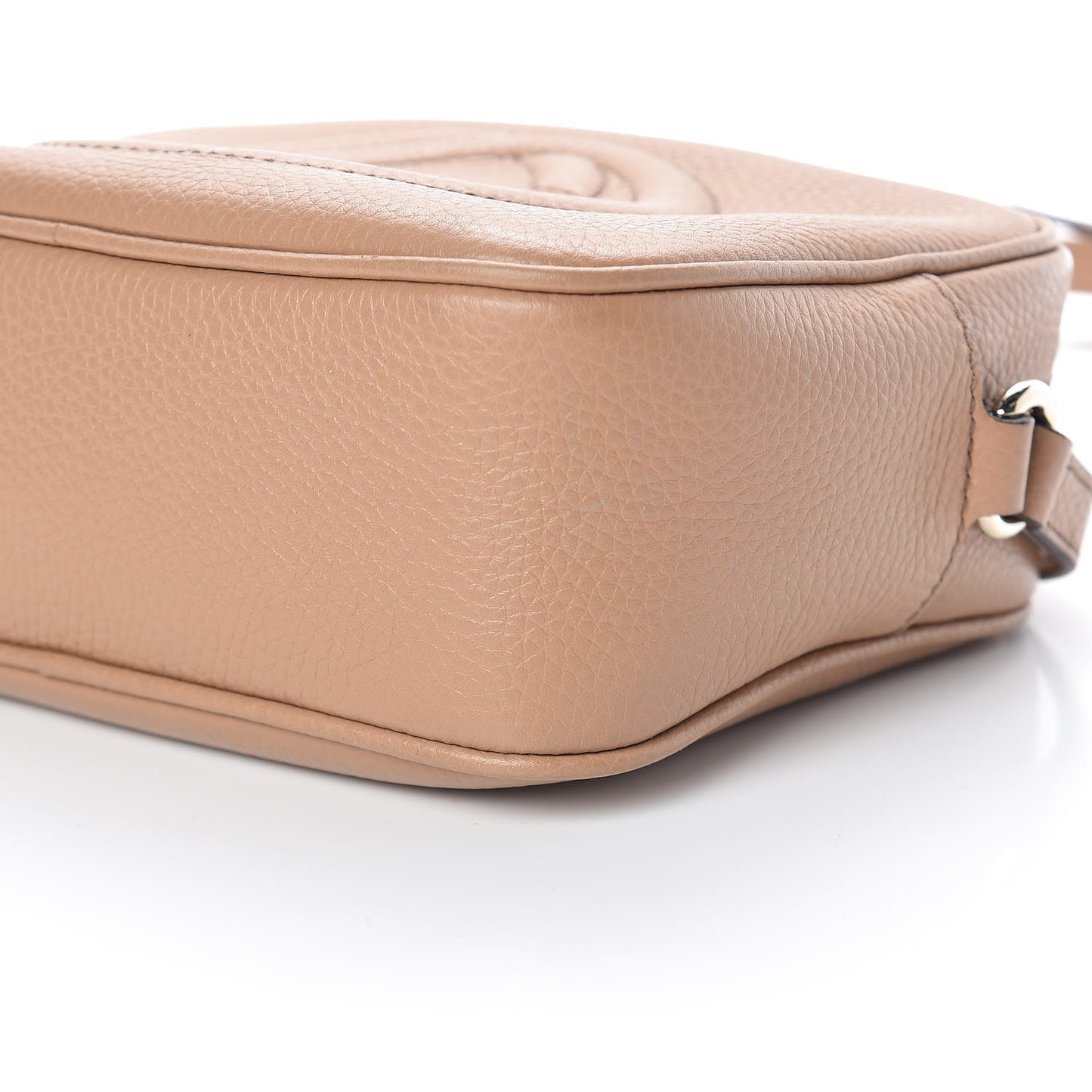 Pebbled Calfskin Small Soho Disco Bag Camelia