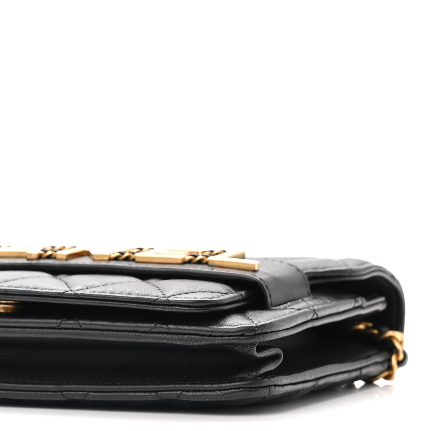 Chanel Calfskin Quilted Enchained Flap Black 12 of 12