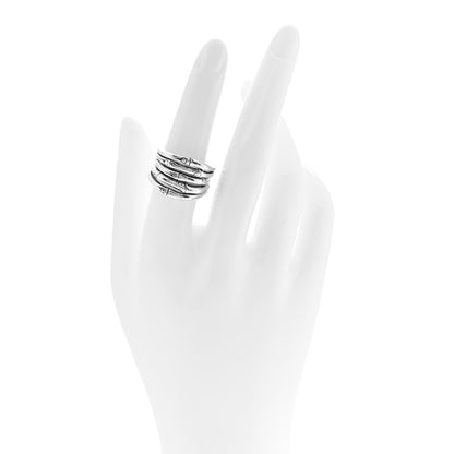 John Hardy Sterling Silver Wide Bamboo Ring 53 6.5 2 of 4