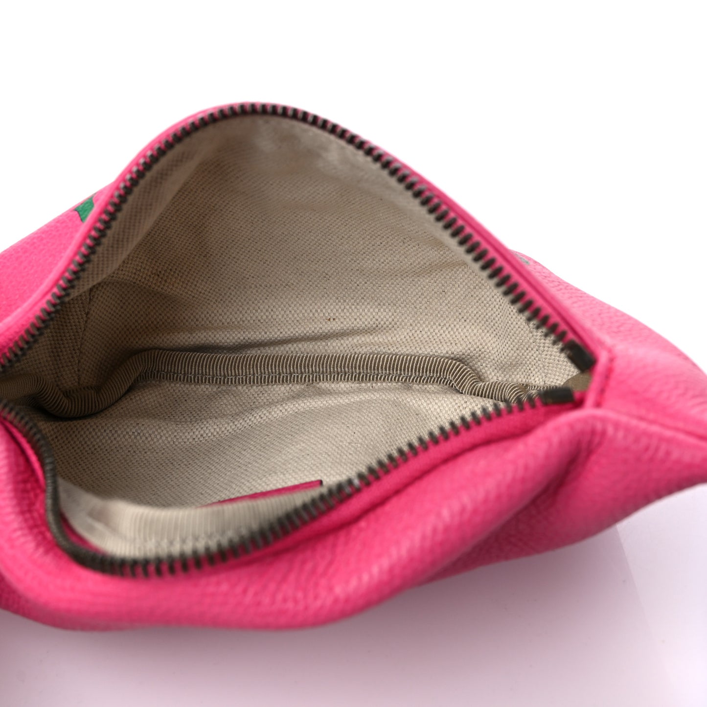 Grained Calfskin Small Logo Belt Bag Box Pink Green