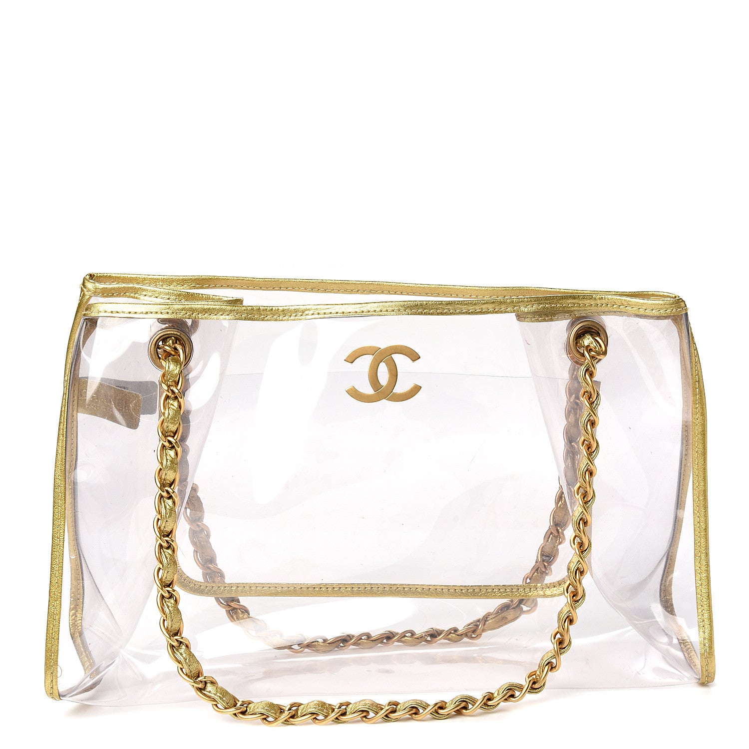 Chanel Vinyl Naked Tote Gold 1 of 9