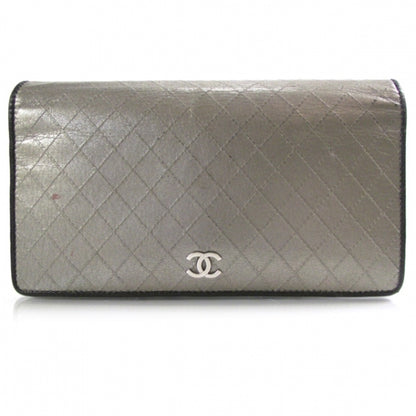 Chanel Leather Classic Wallet Silver 1 of 10