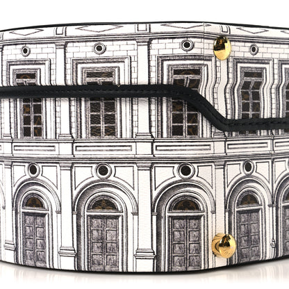Louis Vuitton X FORNASETTI Calfskin Architettura Petite Boite Chapeau White Black 8 of 9