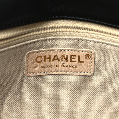 Chanel Lambskin Printed Quilt Flap Clutch Black White 6 of 9
