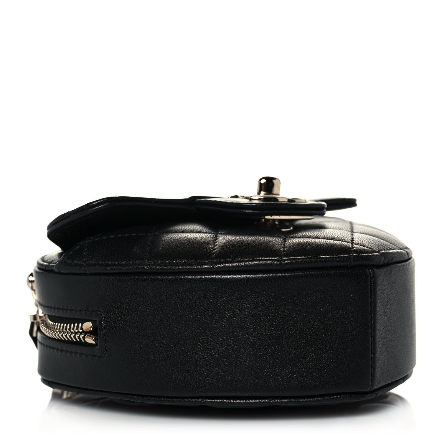 Chanel Lambskin Quilted CC In Love Heart Clutch With Chain Black 4 of 14