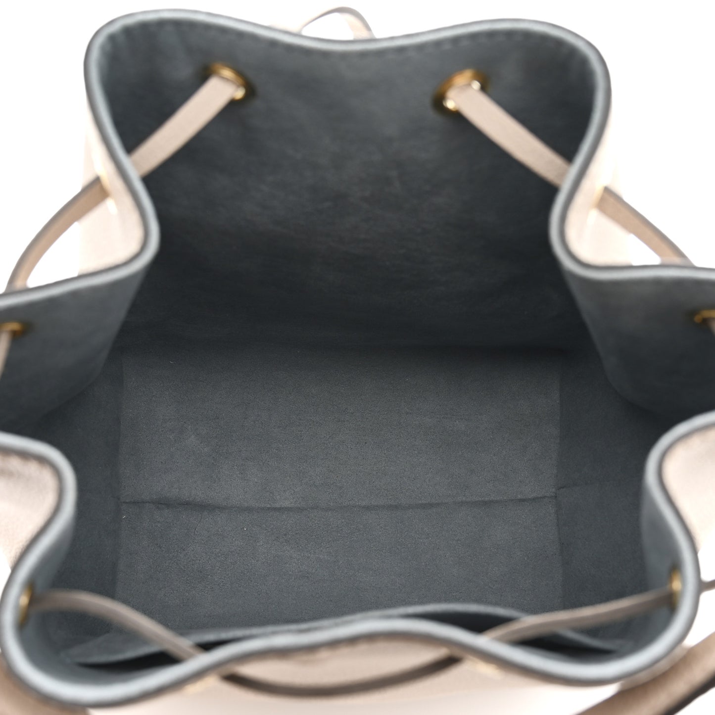 Calfskin Lockme Bucket MM Greige