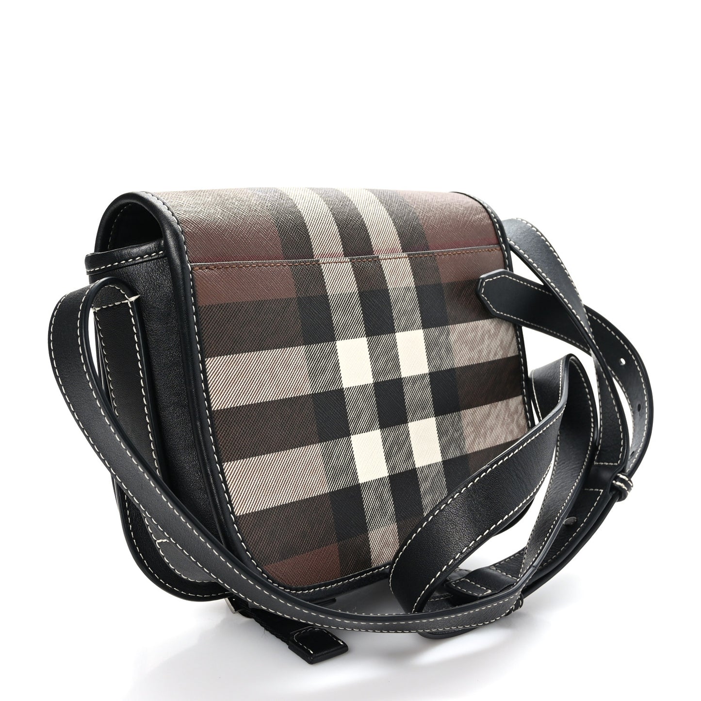 E-Canvas Giant Check Rider Crossbody Dark Cranberry
