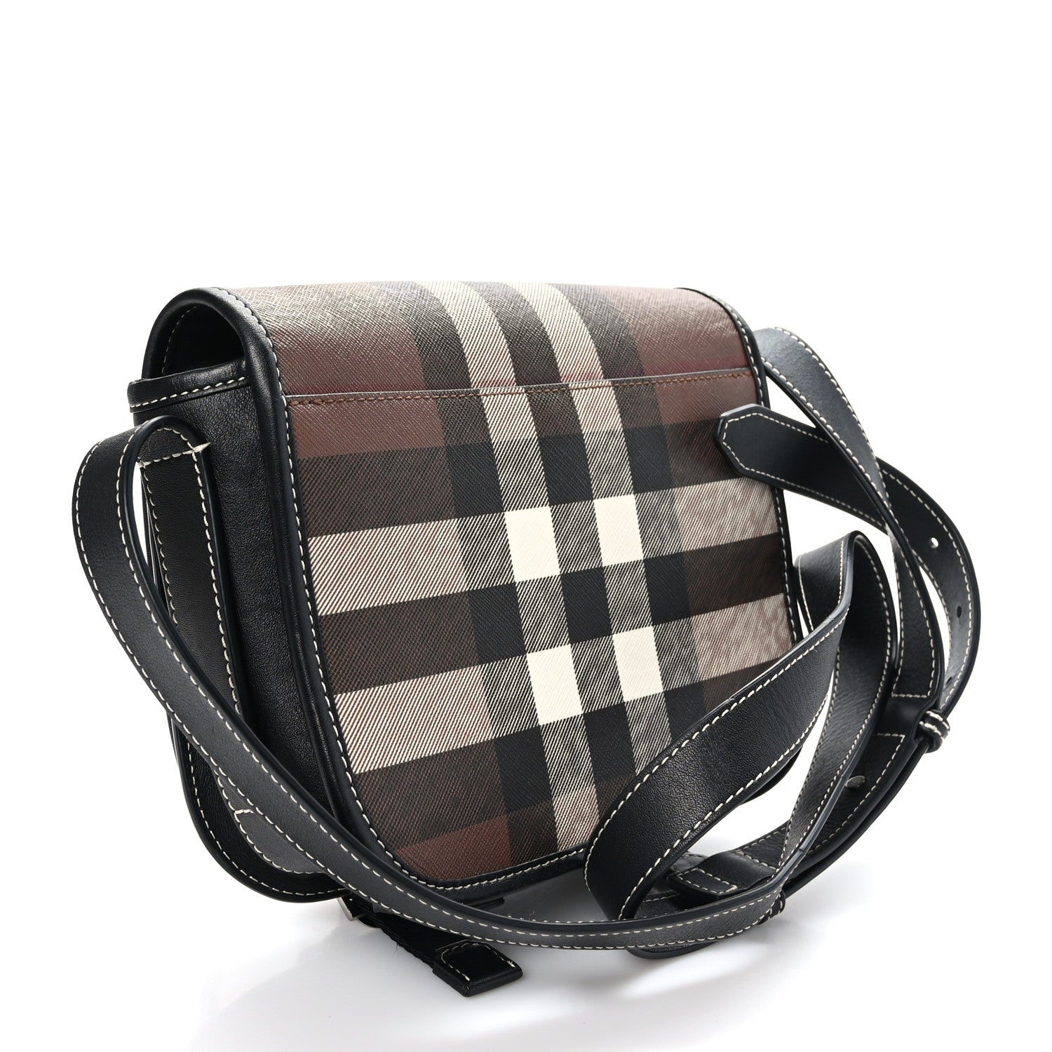 Burberry E-Canvas Giant Check Rider Crossbody Dark Cranberry 3 of 8