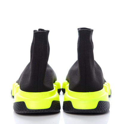 Balenciaga Neoprene Knit Mens Speed Sneakers 42 Black Lime 7 of 10
