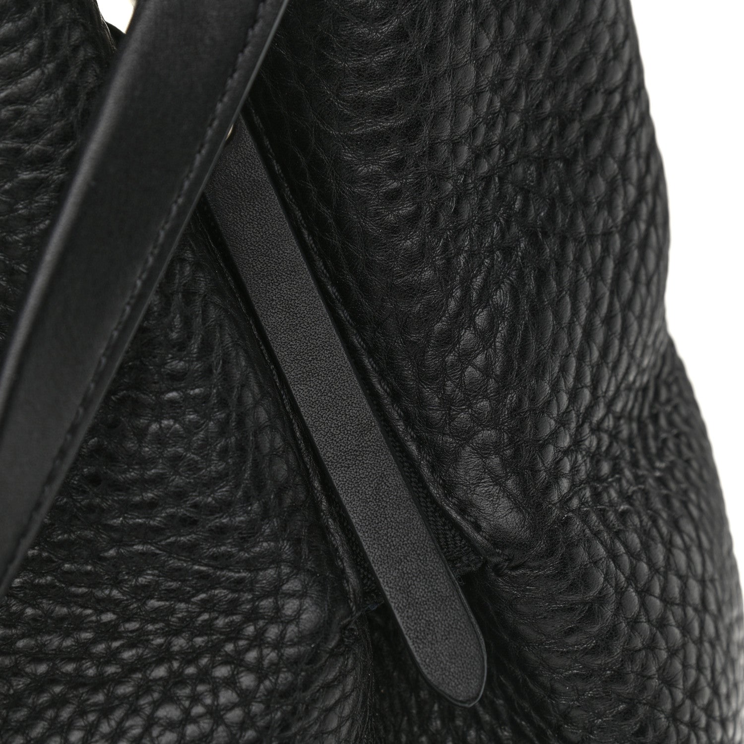 Burberry Grainy Calfskin House Check Medium Maidstone Black 10 of 10